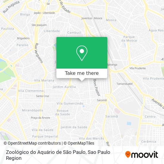 Mapa Zoológico do Aquário de São Paulo