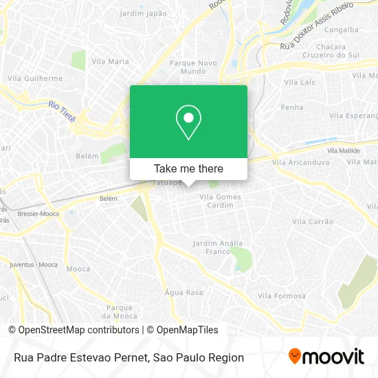 Rua Padre Estevao Pernet map