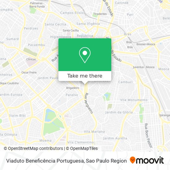 Mapa Viaduto Beneficência Portuguesa