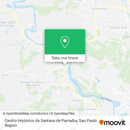 Mapa Centro Histórico de Santana de Parnaíba