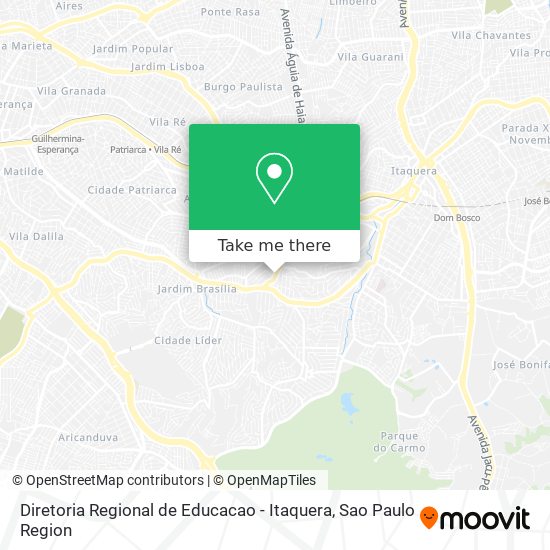 Diretoria Regional de Educacao - Itaquera map