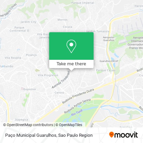 Mapa Paço Municipal Guarulhos