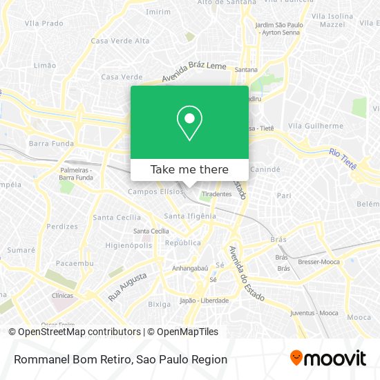 Rommanel Bom Retiro map