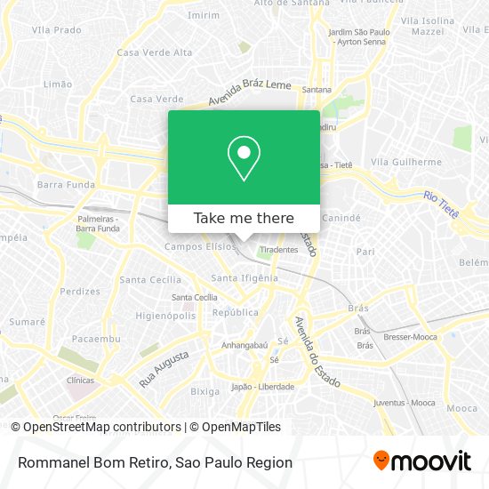 Mapa Rommanel Bom Retiro