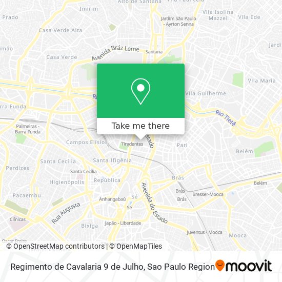 Regimento de Cavalaria 9 de	 Julho map