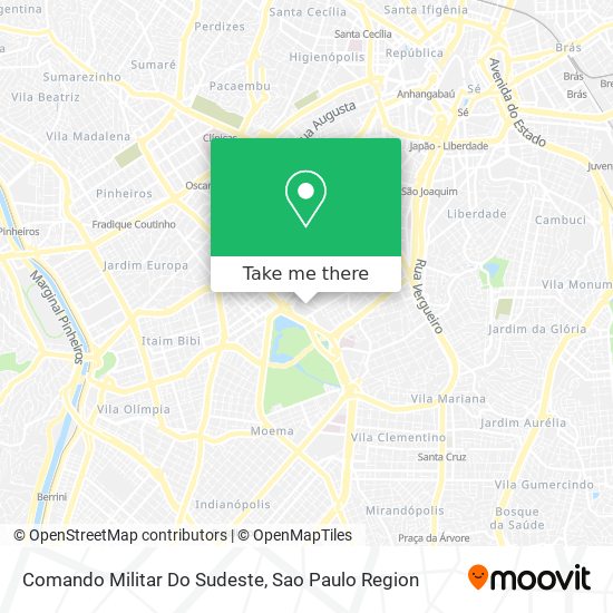 Comando Militar Do Sudeste map