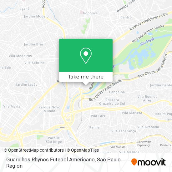 Guarulhos Rhynos Futebol Americano map