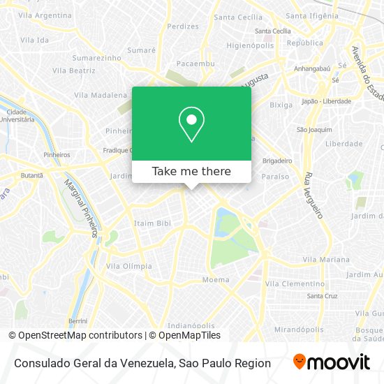 Consulado Geral da Venezuela map