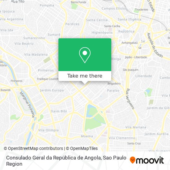 Consulado Geral da República de Angola map