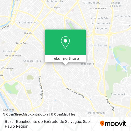 Mapa Bazar Beneficente do Exército de Salvação