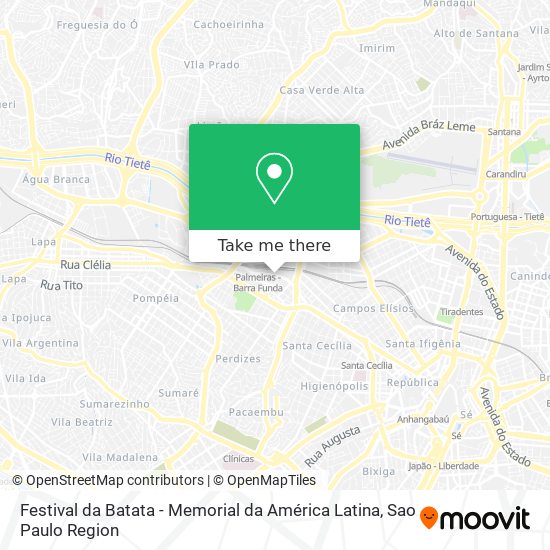 Festival da Batata - Memorial da América Latina map