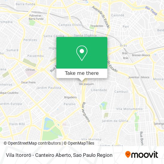 Vila Itororó - Canteiro Aberto map