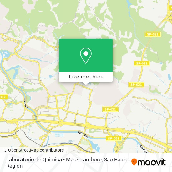 Laboratório de Quimica - Mack Tamboré map
