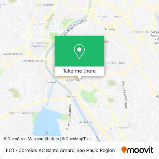 ECT - Correios AC Santo Amaro map