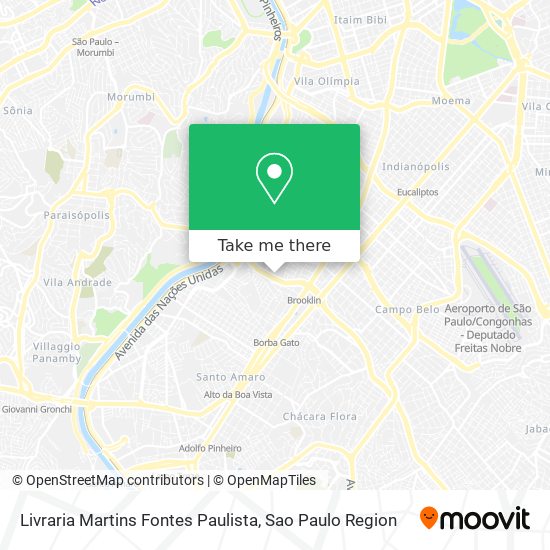 Mapa Livraria Martins Fontes Paulista
