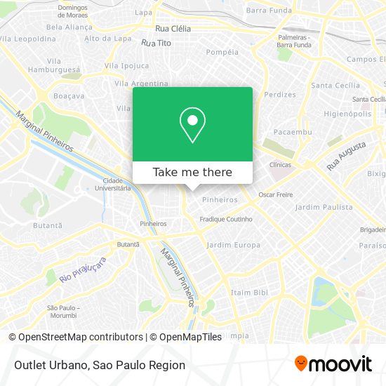 Outlet Urbano map