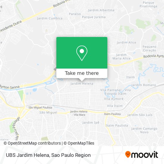 Mapa UBS Jardim Helena