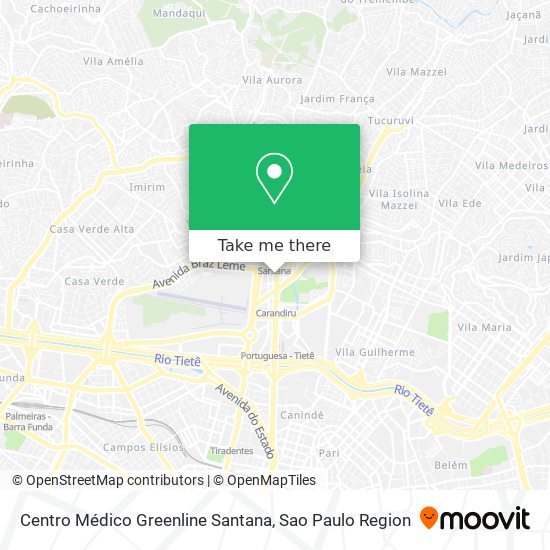 Mapa Centro Médico Greenline Santana