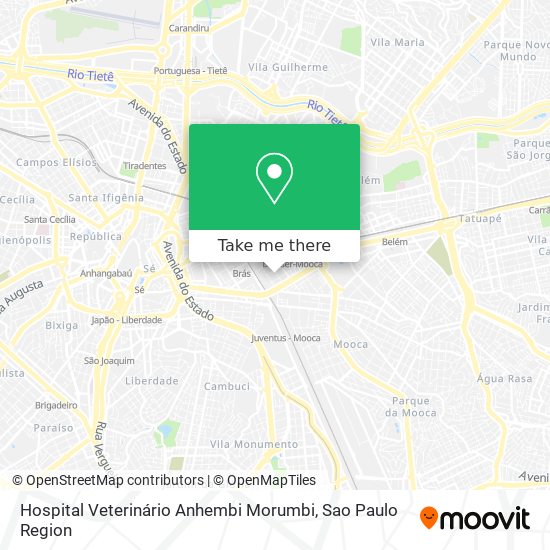 Hospital Veterinário Anhembi Morumbi map