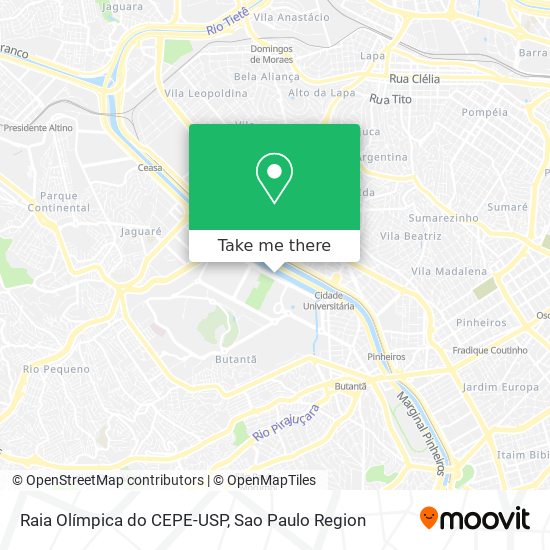 Raia Olímpica do CEPE-USP map