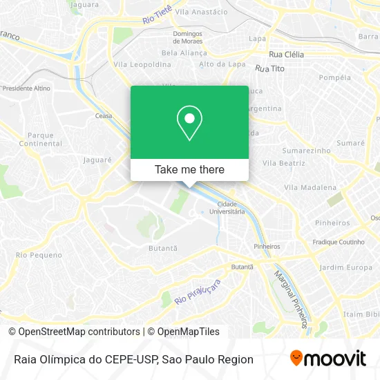 Raia Olímpica do CEPE-USP map