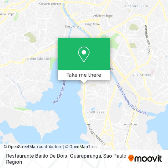 Mapa Restaurante Baião De Dois- Guarapiranga