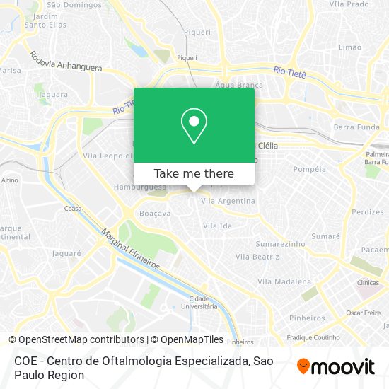 COE - Centro de Oftalmologia Especializada map