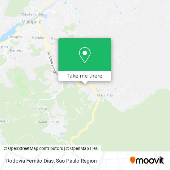 Rodovia Fernão Dias map