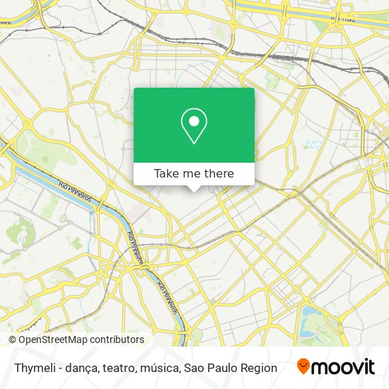 Mapa Thymeli - dança, teatro, música