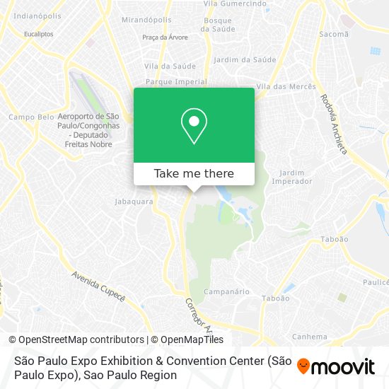 São Paulo Expo Exhibition & Convention Center map