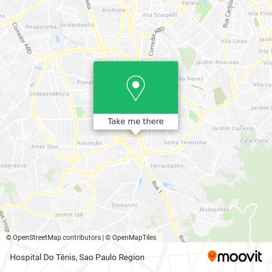 Hospital Do Tênis map