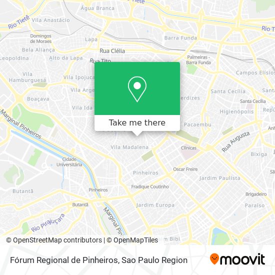 Fórum Regional de Pinheiros map