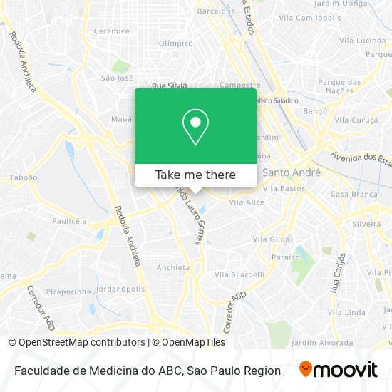 Faculdade de Medicina do ABC map