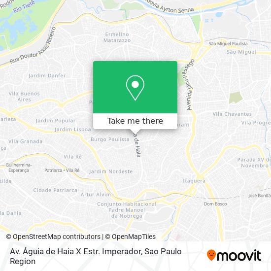 Mapa Av. Águia de Haia X Estr. Imperador