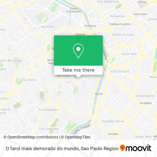 O farol mais demorado do mundo map