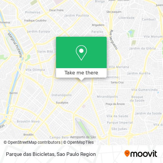 Mapa Parque das Bicicletas