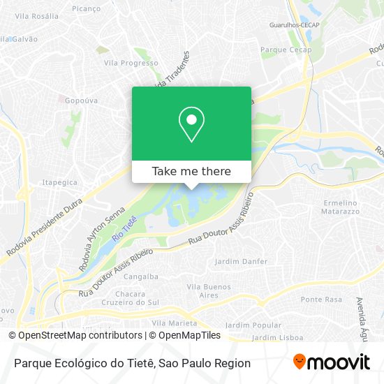 Parque Ecológico do Tietê map