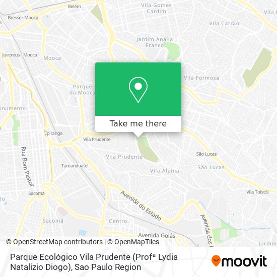 Mapa Parque Ecológico Vila Prudente (Profª Lydia Natalizio Diogo)