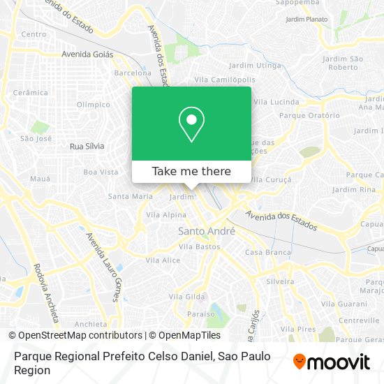Parque Regional Prefeito Celso Daniel map