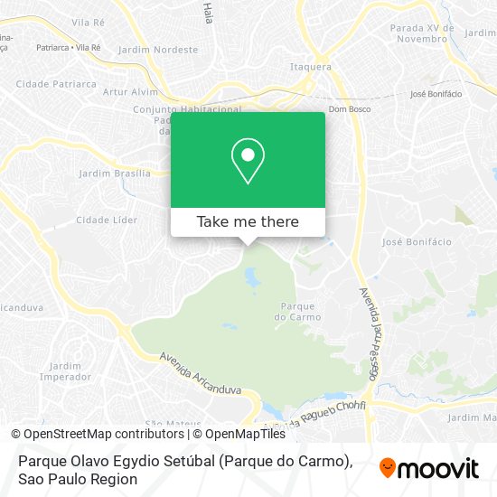 Parque Olavo Egydio Setúbal (Parque do Carmo) map