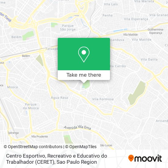 Centro Esportivo, Recreativo e Educativo do Trabalhador (CERET) map