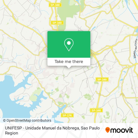 UNIFESP - Unidade Manuel da Nóbrega map