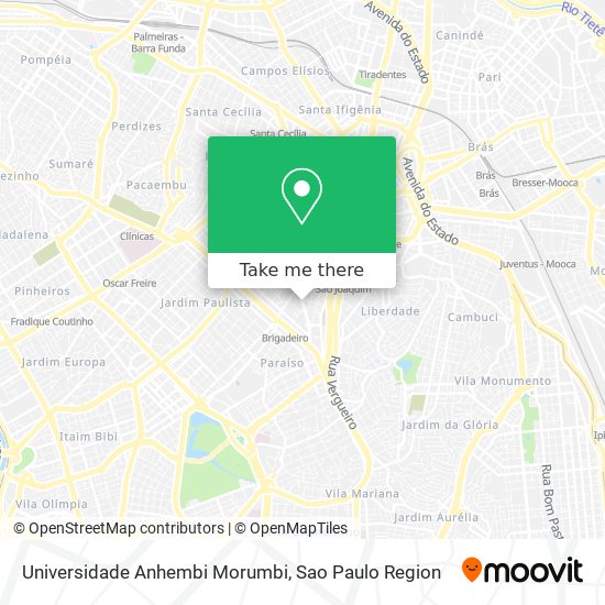 Universidade Anhembi Morumbi map