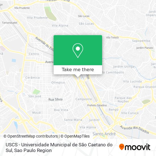 USCS - Universidade Municipal de São Caetano do Sul map