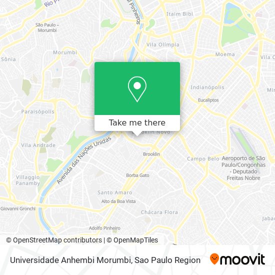 Universidade Anhembi Morumbi map