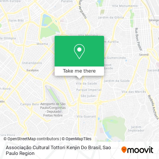 Associação Cultural Tottori Kenjin Do Brasil map