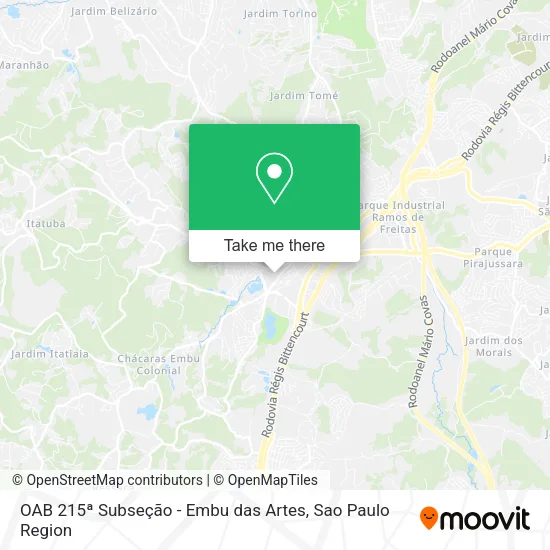 OAB 215ª Subseção - Embu das Artes map
