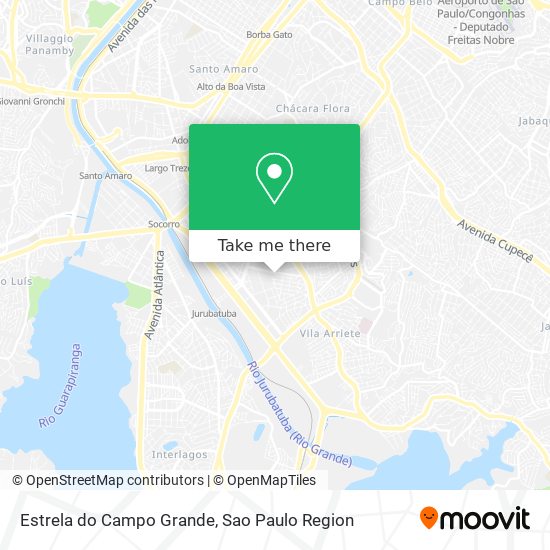 Mapa Estrela do Campo Grande