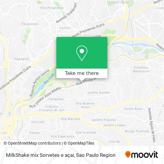 Mapa MilkShake mix Sorvetes e açai