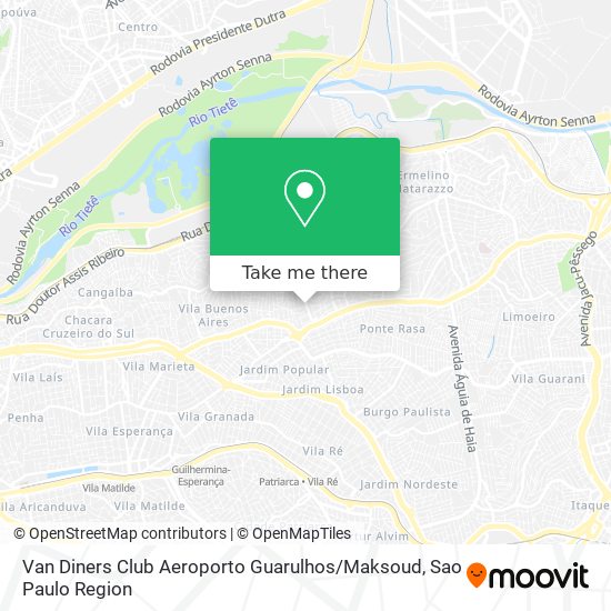 Van Diners Club Aeroporto Guarulhos / Maksoud map